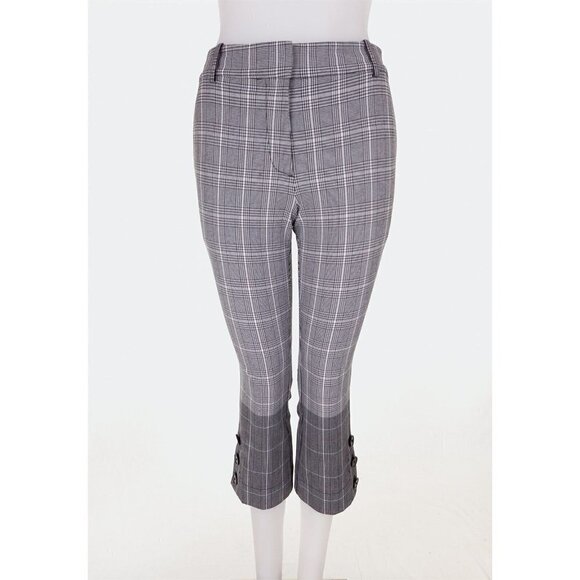 DEREK LAM 10 CROSBY 0 Two-toned Plaid Flannel Button Flare Cropped Pant $395US - Picture 6 of 11